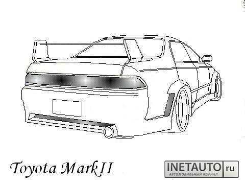 Тойота марк 2 рисунок простой